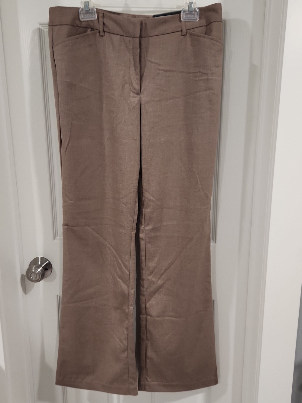 Worthington Modern Fit Trouser Pants Size 12 Brown HWomen's Taupe Wide-Leg Pants